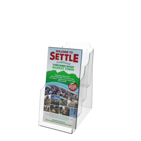 1/3rd A4 Leaflet/Brochure Holder Freestanding/Wall mounted/Slatwall 