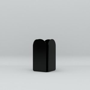 Tall Pen Pot for desk. Gloss Black