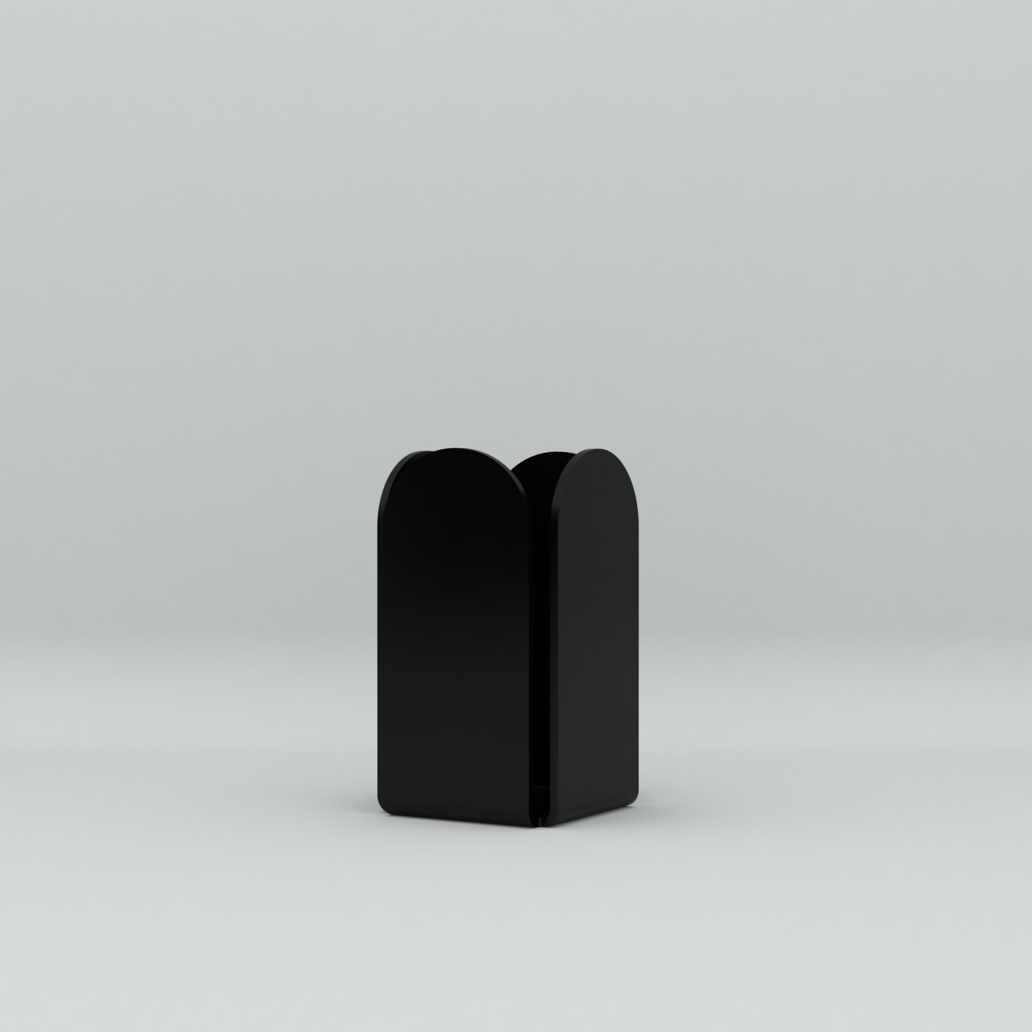 An image of Tall Stationery Holder / Pen Pot. Gloss Black