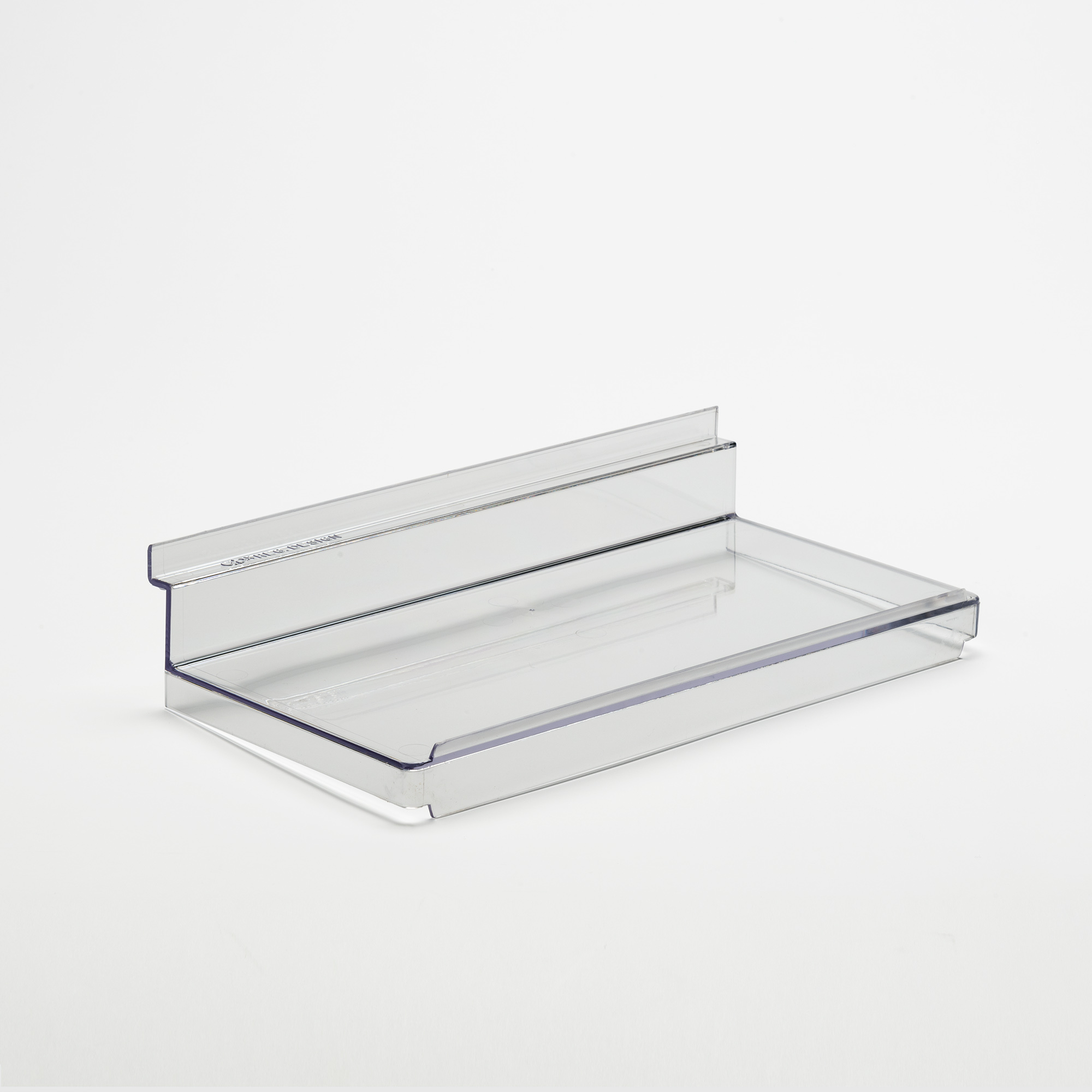 Flat Slatwall Shelf With Lip, Plastic Slatwall Shelves